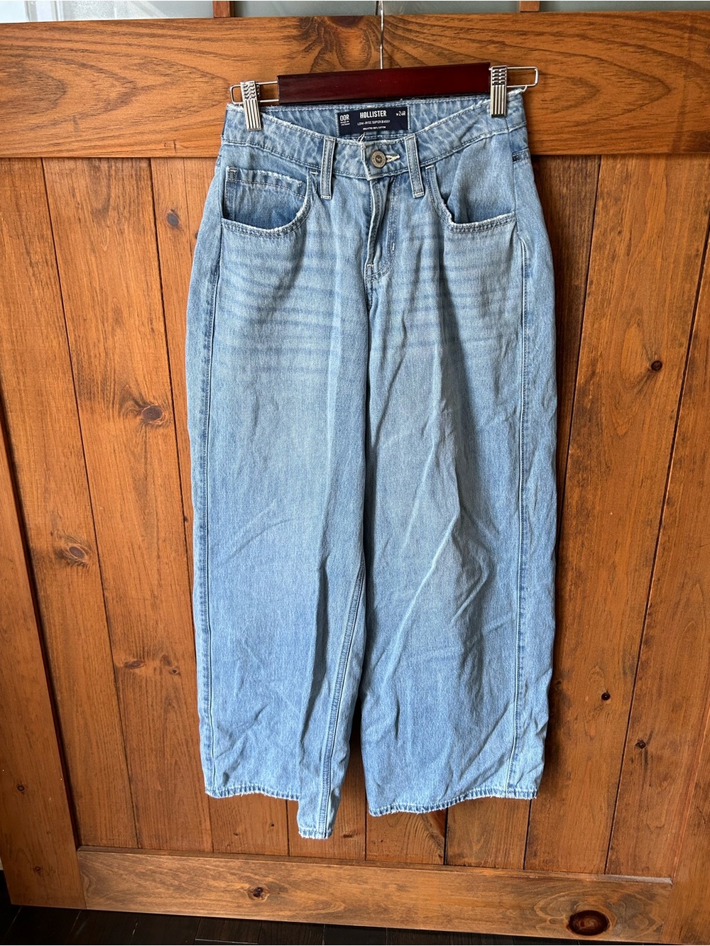 Hollister Light Wash Wide Leg Jeans